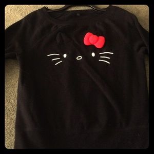 Hello Kitty Vans Black crew neck sweater pull over